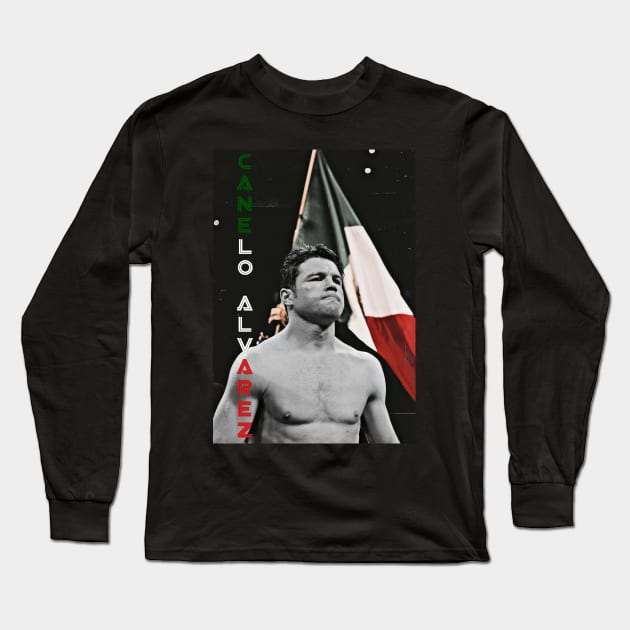 Canelo Álvarez Long Sleeve T-Shirt by BlackOzean